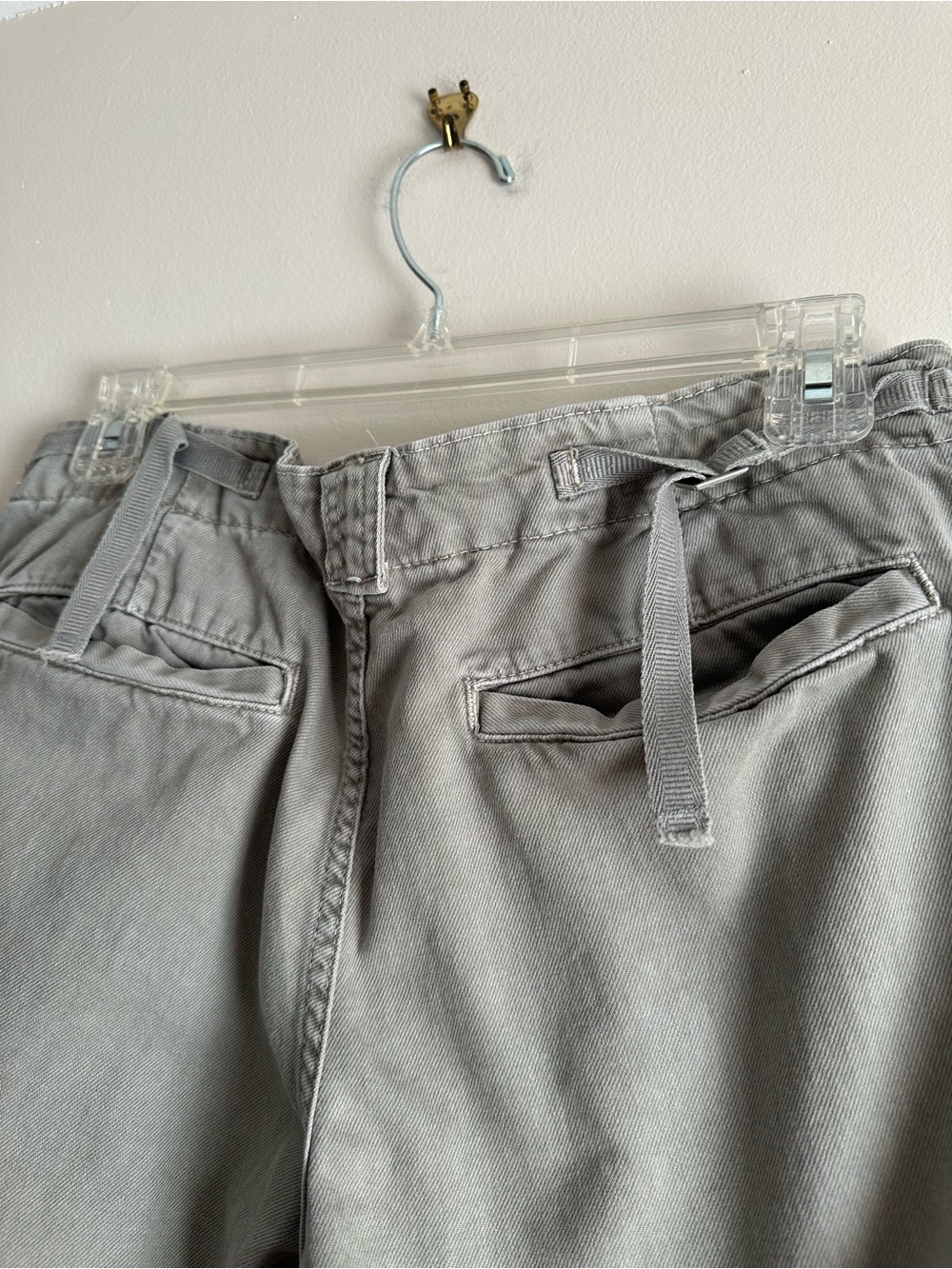 Zara • Mid Rise Adjustable Tab Cotton Cargo Pants - Picture 6 of 9